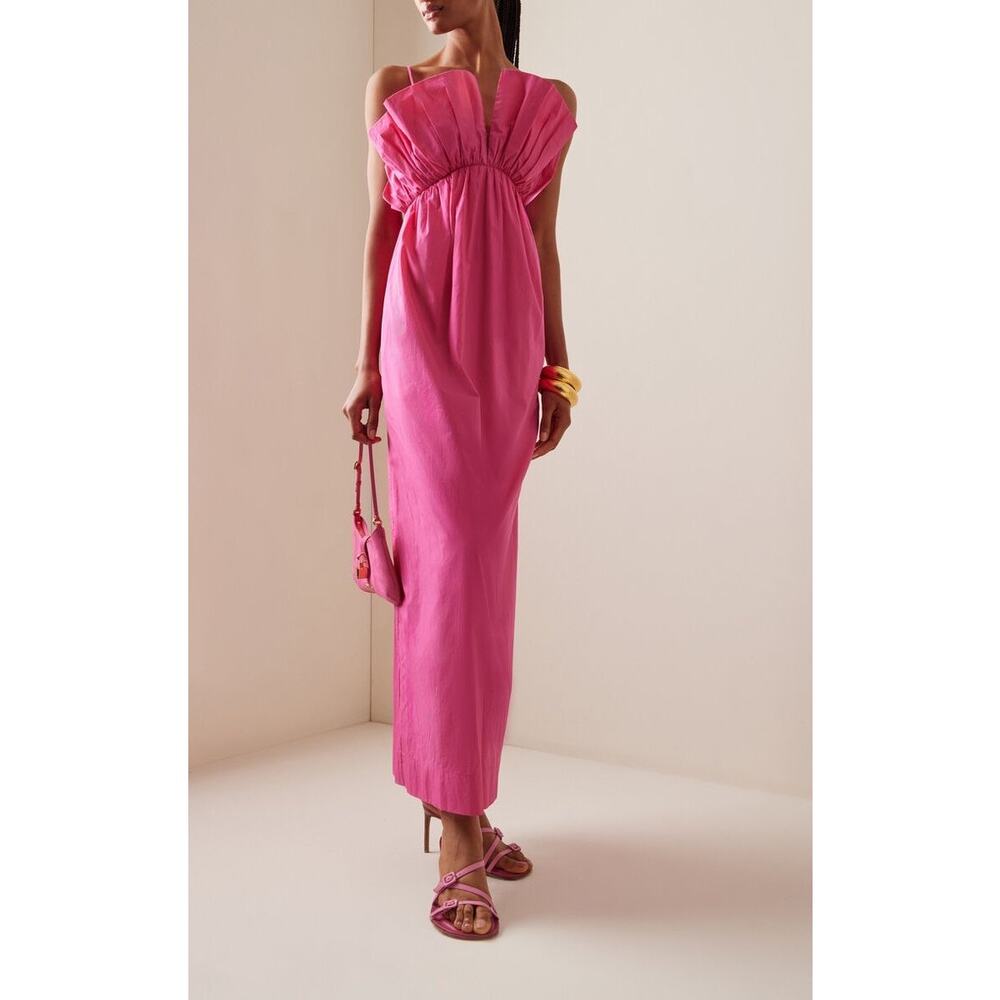 Mara Hoffman Raquel Dress size 8 Organic Cotton Maxi hot pink